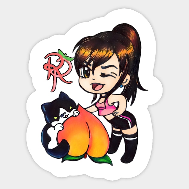 Reckless Peaches Chibi Sticker by Recklesspeaches